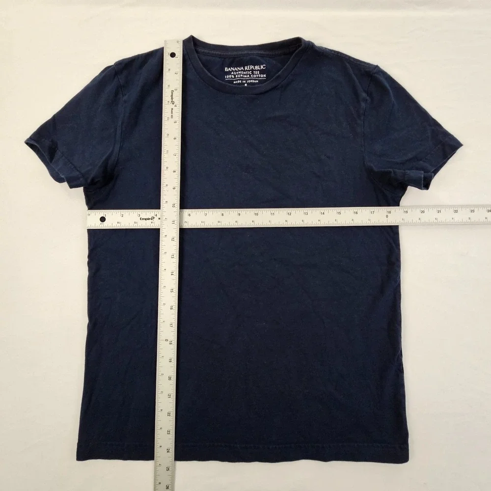 Banana Republic Authentic Tee Blue Short Sleeve Cotton T-Shirt Men's S